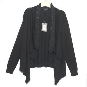 NEW DKNY Waterfall front draped cardigan sweater Size Small